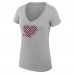 Футболка Florida Panthers G-III 4Her by Carl Banks Womens Heart V-Neck Fitted - Heather Gray