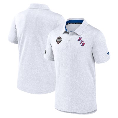 New York Rangers Fanatics White 2024 NHL Stadium Series Authentic Pro Jacquard Polo