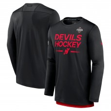 Футболка New Jersey Devils 2024 NHL Stadium Series Authentic Pro Long Sleeve Tech - Black