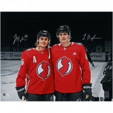 Jack Hughes and Luke Hughes New Jersey Devils Autographed Fanatics Authentic 16 x 20 Dual Photograph