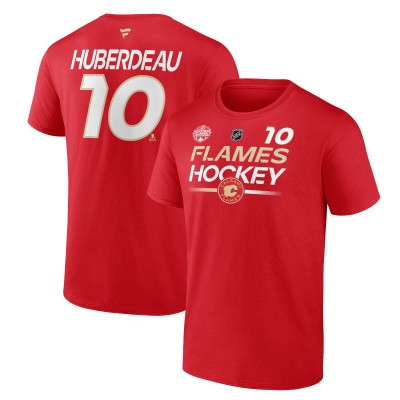 Футболка Jonathan Huberdeau Calgary Flames Fanatics 2023 NHL Heritage Classic Name & Number – Red