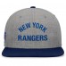 Бейсболка New York Rangers Signature Elements Flat Brim Leather - Heather Gray