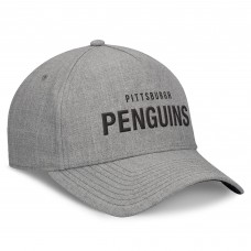 Бейсболка Pittsburgh Penguins Fanatics Heather Gray Elements A-Frame Leather Strapback
