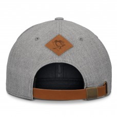 Бейсболка Pittsburgh Penguins Fanatics Heather Gray Elements A-Frame Leather Strapback