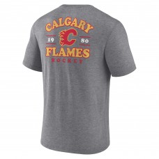 Calgary Flames Heather Gray Winger Tri-Blend T-Shirt