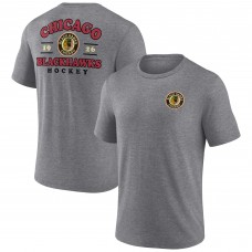 Футболка Chicago Blackhawks Winger Tri-Blend - Heather Gray