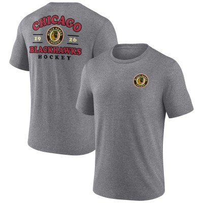 Футболка Chicago Blackhawks Winger Tri-Blend - Heather Gray