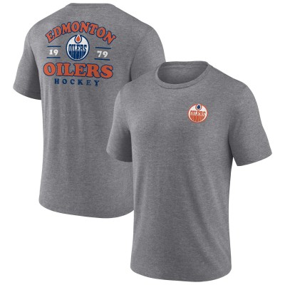 Футболка Edmonton Oilers Heather Gray Winger Tri-Blend