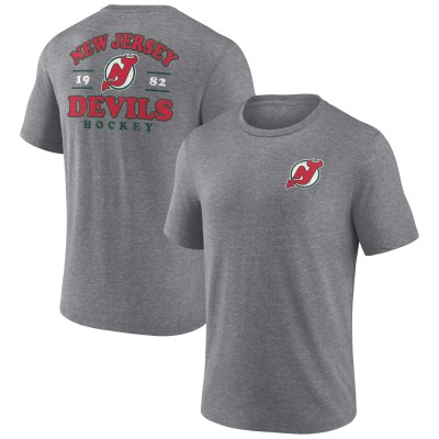 Футболка New Jersey Devils Heather Gray Winger Tri-Blend