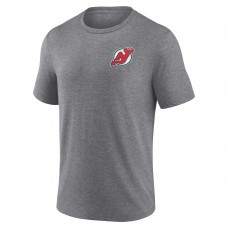 Футболка New Jersey Devils Heather Gray Winger Tri-Blend