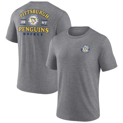 Футболка Pittsburgh Penguins Heather Gray Winger Tri-Blend