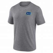 Vancouver Canucks Heather Gray Winger Tri-Blend T-Shirt