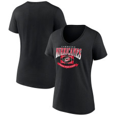Женская Футболка Carolina Hurricanes Black Slapshot V-Neck