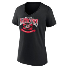 Женская Футболка Carolina Hurricanes Black Slapshot V-Neck