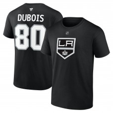 Los Angeles Kings Pierre-Luc Dubois Fanatics Black Authentic Stack Name & Number T-Shirt