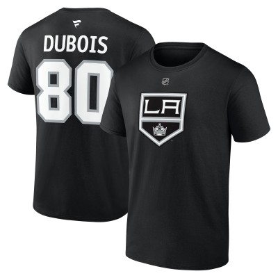 Los Angeles Kings Pierre-Luc Dubois Fanatics Black Authentic Stack Name & Number T-Shirt