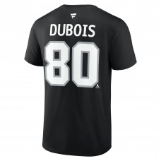 Los Angeles Kings Pierre-Luc Dubois Fanatics Black Authentic Stack Name & Number T-Shirt