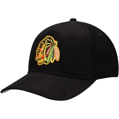 Бейсболка Chicago Blackhawks American Needle Corduroy Chain Stitch - Black