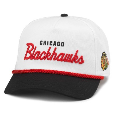 Бейсболка Chicago Blackhawks American Needle White/Black Roscoe Washed Twill