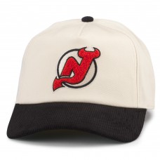 New Jersey Devils American Needle Burnett Adjustable Hat - White/Black