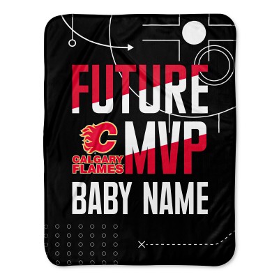 Calgary Flames Chad & Jake 30 x 40 Personalized Baby Blanket