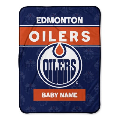 Edmonton Oilers Chad & Jake 30 x 40 Personalized Baby Blanket