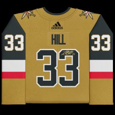 Игровая джерси Adin Hill Vegas Golden Knights Autographed Fanatics Authentic Gold adidas Authentic with Stanley Cup Patch