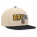Boston Bruins Fanatics Cream/Black Goalaso Snapback Hat