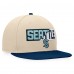 Seattle Kraken Fanatics Cream/Deep Sea Blue Goalaso Snapback Hat