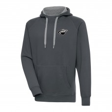 Толстовка Minnesota Wild Antigua Metallic Logo Victory - Charcoal