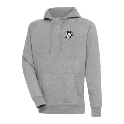 Толстовка Pittsburgh Penguins Antigua Metallic Logo Victory - Heather Gray