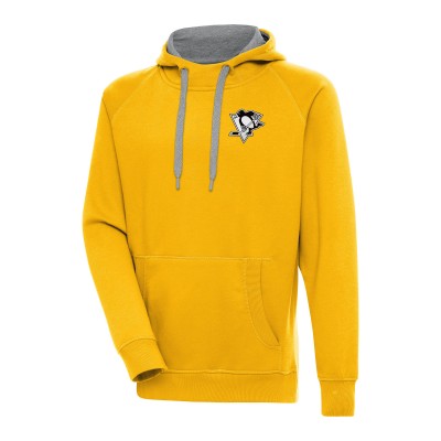 Толстовка Pittsburgh Penguins Antigua Metallic Logo Victory - Gold