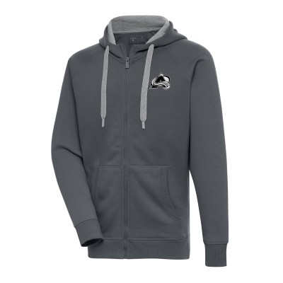 Толстовка на молнии Colorado Avalanche Antigua Metallic Logo Victory - Charcoal