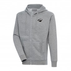 Толстовка на молнии Minnesota Wild Antigua Metallic Logo Victory - Heather Gray