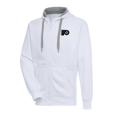 Толстовка на молнии Philadelphia Flyers Antigua Metallic Logo Victory - White