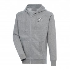 Толстовка на молнии Tampa Bay Lightning Antigua Metallic Logo Victory - Heather Gray