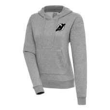 Женская толстовка New Jersey Devils Antigua Heather Gray Metallic Logo Victory Женская толстовка New Jersey Devils Antigua Heather Gray Metallic Logo Victory