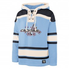 Washington Capitals Alexander Ovechkin 47 Light Blue Cherry Blossom Player Name & Number Lacer Pullover Hoodie