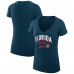 Футболка Florida Panthers G-III 4Her by Carl Banks Womens Filigree Logo V-Neck Fitted - Navy