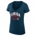 Футболка Florida Panthers G-III 4Her by Carl Banks Womens Filigree Logo V-Neck Fitted - Navy