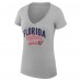 Футболка Florida Panthers G-III 4Her by Carl Banks Womens Filigree Logo V-Neck Fitted - Gray