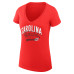 Женская Футболка Carolina Hurricanes G-III 4Her by Carl Banks Red Super-Slim Fit Lightweight Filigree Logo V-Neck