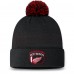 Шапка с помпоном Detroit Red Wings Fanatics 2024 NHL Draft Cuffed Knit - Black