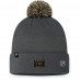 Шапка с помпоном Vegas Golden Knights Fanatics 2024 NHL Draft Cuffed Knit - Charcoal
