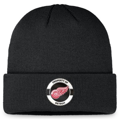 Шапка Detroit Red Wings Fanatics Authentic Pro Training Camp Cuffed Knit - Black