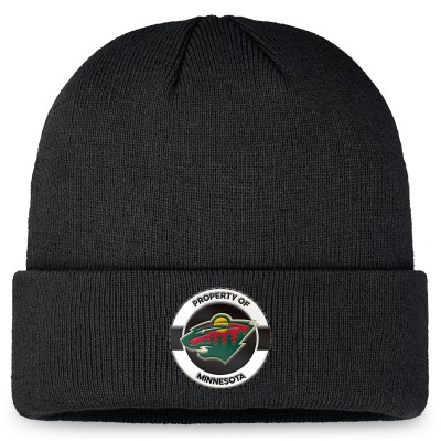 Шапка Minnesota Wild Fanatics Authentic Pro Training Camp Cuffed Knit- Black