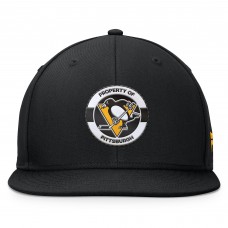Бейсболка Pittsburgh Penguins Fanatics Black Authentic Pro Training Camp