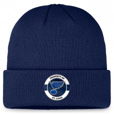 Шапка St. Louis Blues Fanatics Authentic Pro Training Camp Cuffed Knit - Navy
