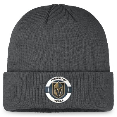 Шапка Vegas Golden Knights Fanatics Authentic Pro Training Camp Cuffed Knit - Charcoal