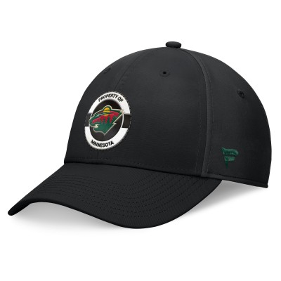 Бейсболка Minnesota Wild Fanatics Black Authentic Pro Training Camp